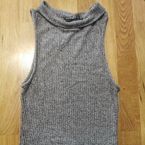 Cropped Turtle Neck Top